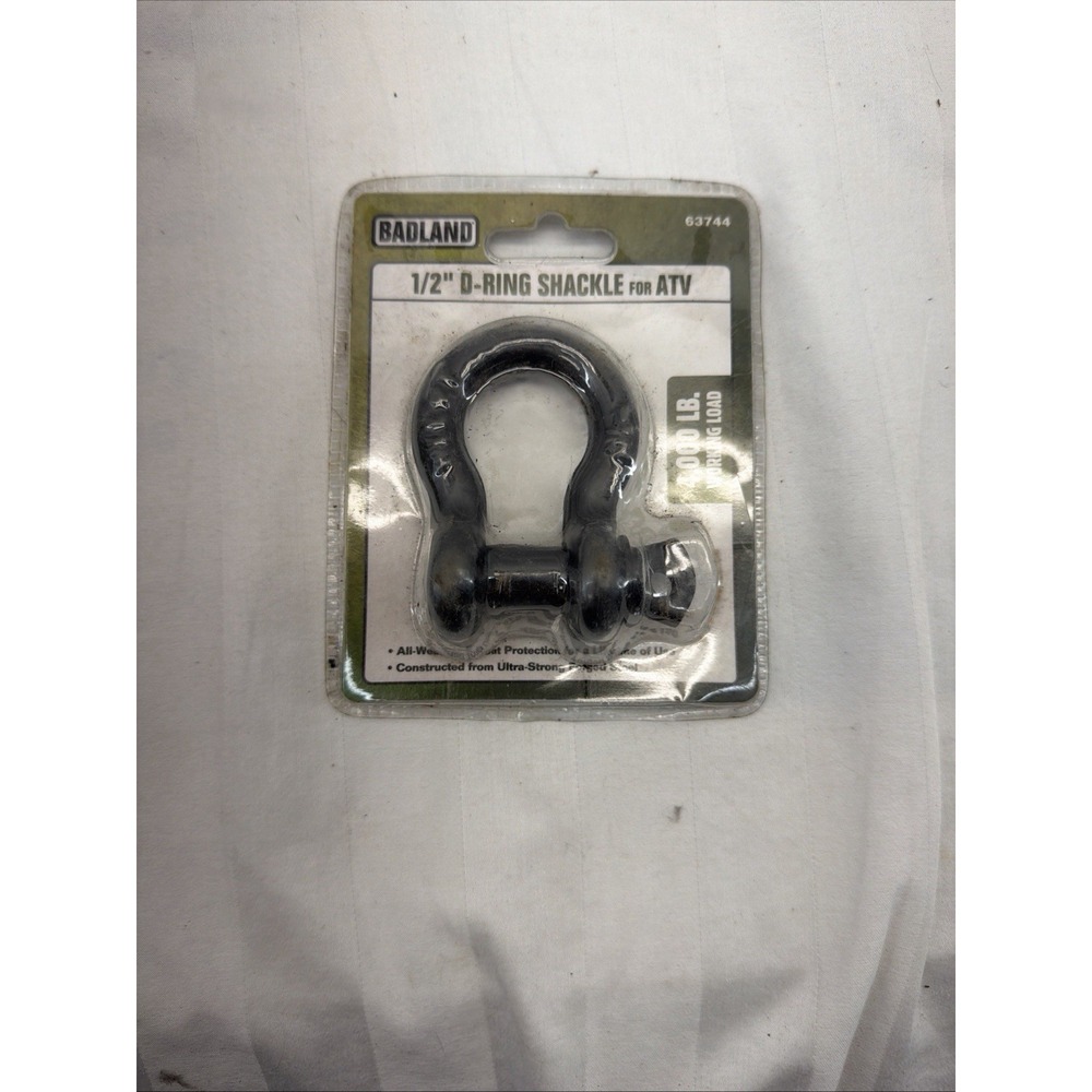 BADLAND 1/2'' D-Ring Shackle for ATV Open Package 4000 lbs Rating